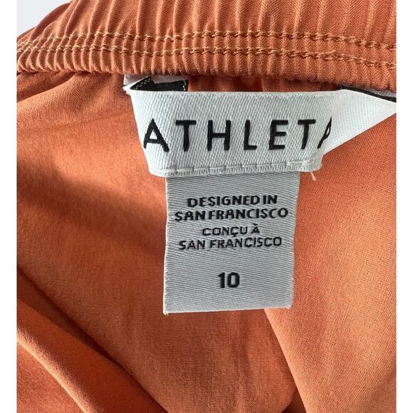 Athleta Womens Arrival Skirt Orange Knee-Length W/ Pockets Size 10 Lightweight - Picture 10 of 16